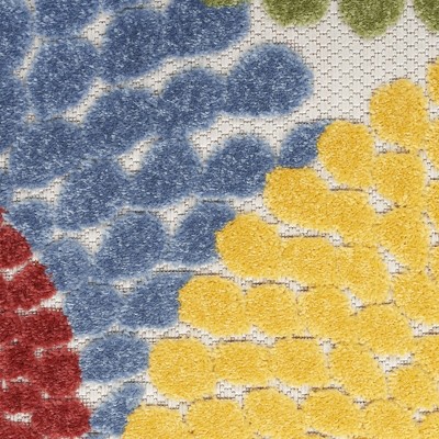 Aloha Collection Vibrant Geometric Multicolor Synthetic Area Rug 5'3" x 7'5"