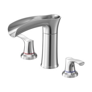 VEVOR Roman Tub Faucet, 3 Hole Waterfall Bathtub Faucet, Zinc Alloy Bath Tubs Faucets Set with 2 Handles, Deck Mount Bath Tub Faucets Set ,Silver - 1 of 4