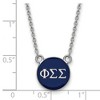 Black Bow Jewelry Sterling Silver Phi Sigma Sigma Greek Life Necklace 18 Inch - 2 of 4