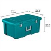 Sterilite Footlocker, Stackable Storage Bin with Latching Lid, Wheels and Handle, Plastic Rolling Container to Organize Basement - image 2 of 4