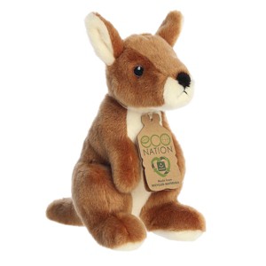 Aurora Small Eco Softies Kangaroo Eco Nation Eco-Friendly Stuffed Animal Brown 8" - 1 of 4