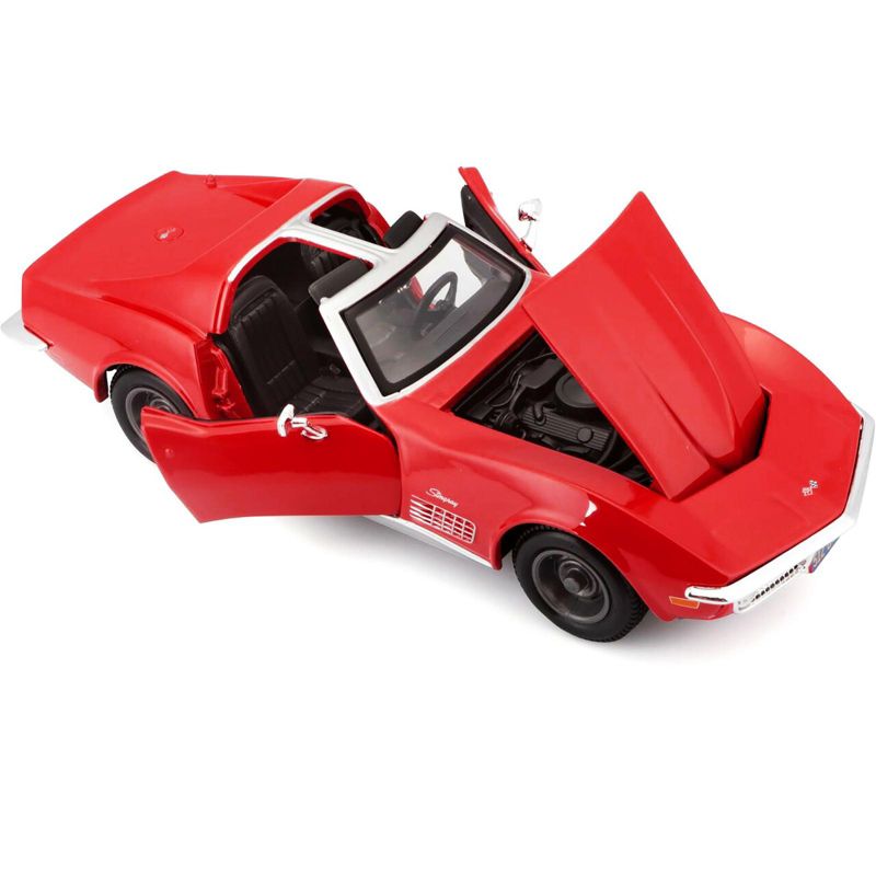 1970 Chevrolet Corvette Convertible Red 1/24 Diecast Model Car by Maisto, 2 of 4