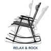 Best Choice Products Folding Outdoor Zero Gravity Rocking Lounge Chair w/ Headrest Pillow - Gray - 3 of 4