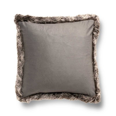 18"x18" Booker Solid Decorative Throw Pillow Gray - SureFit