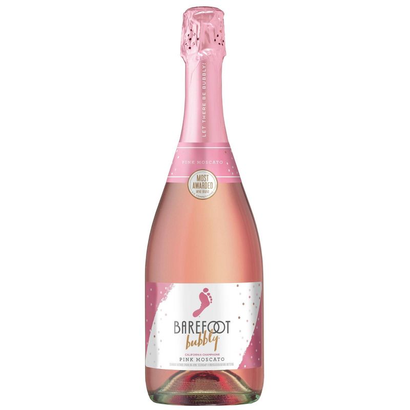Barefoot Bubbly Pink Moscato Champagne Sparkling Wine - 750ml Bottle, 1 of 6
