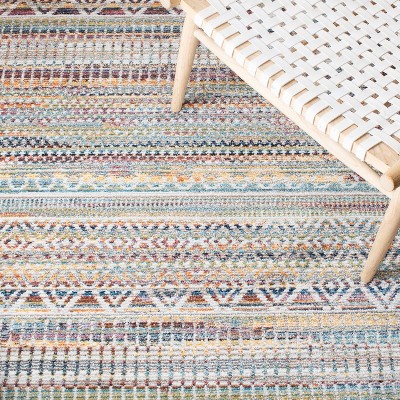 Rust and Gold Abstract Hand-Knotted Rectangular Area Rug