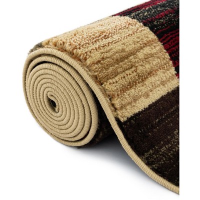 Multi-Color Geometric Octagon Synthetic Indoor Area Rug