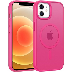 BONGEEK for iPhone 12 Pro Magnetic Military Grade Drop Protection Anti Yellowing Cell Phone Cover -Rugged Durable Shockproof Protective Bumper-Pink - 1 of 4