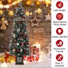 6FT Potted Christmas Tree with 140 Warm LED Lights – Artificial Outdoor Decor for Front Door, Porch, Includes Light Box, Pencil Tree - 4 of 4
