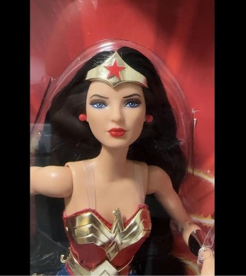 Barbie Wonder Woman Collectible Doll in Red and Blue Tank Suit