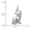 Black Bow Jewelry 14k White Gold 2D Polished Cat Charm or Pendant - 3 of 4