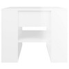 vidaXL Coffee Table in High Gloss White - Engineered Wood & Square Design - 3 of 4