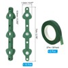 Unique Bargains Plastic Handmade Floral Corsage Brooches Pins and Clips Green 2.76"x0.47" 10 Pairs - 2 of 4