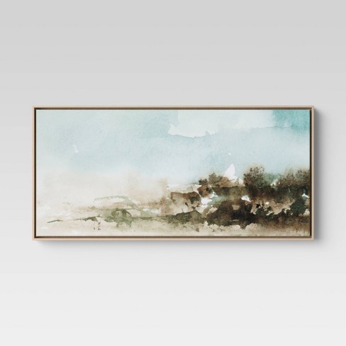 47 X 24 Watercolor Landscape Framed Canvas - Project 62™