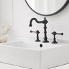 BWE 8 in. Widespread Double Handle 3 Hole Bathroom Faucet Water-Saving With Metal Drain - 2 of 4