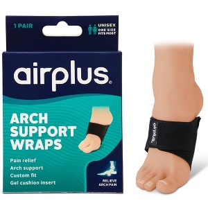 Airplus Arch Support Wrap, One Size Fits Most, Black, 1 Pair - 1 of 2