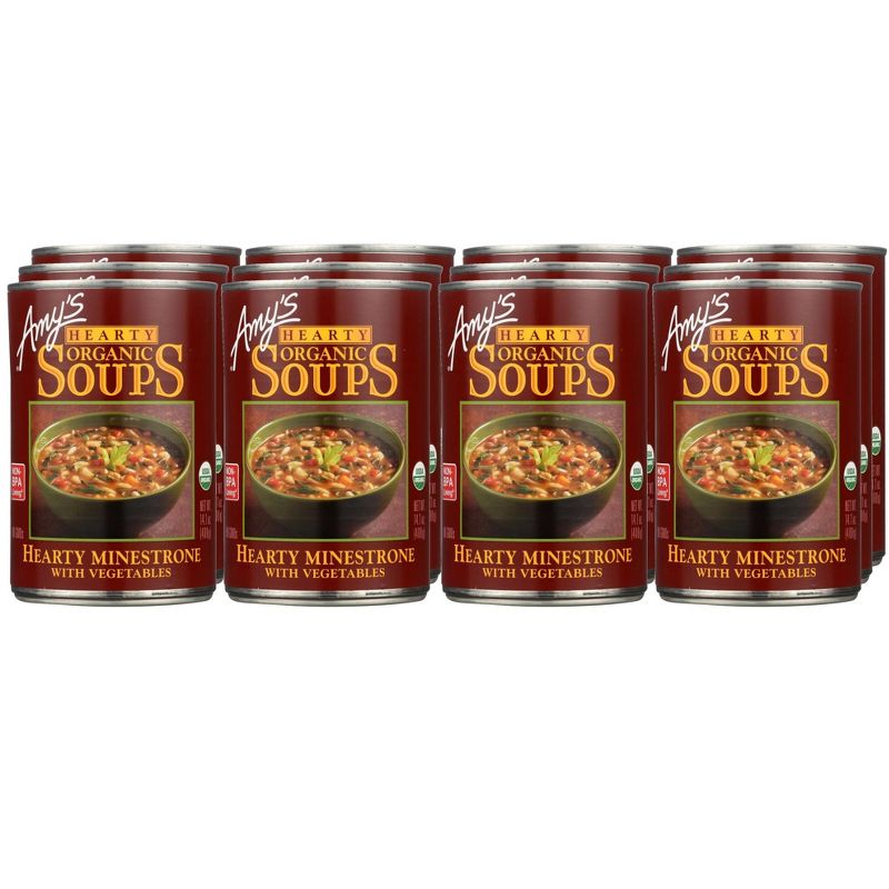 Amy's Organic Hearty Vegetable Minestrone Soup - Case of 12/14.1 oz, 1 of 7