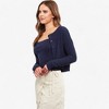 Amaryllis Women's Two-Piece Set Ribbed Knit Cropped Cardigan and Matching Cami Sleeveless Top Versatile Casual Outfit - 3 of 4