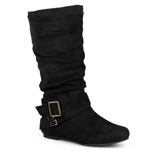 Journee Collection Womens Shelley-6 Round Toe Mid Calf Boots Black 7 ...