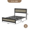 Metal Bed Frame,Full/Queen/King Size Bed with Charging Station, Headboard and Metal Slatted Frame, USB Ports, No Box Spring Needed, Under Bed Storage - 2 of 4