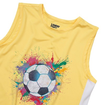 Lands' End Kids Active Jersey Top - Medium - Soccer Ball/Yellow — фото 3