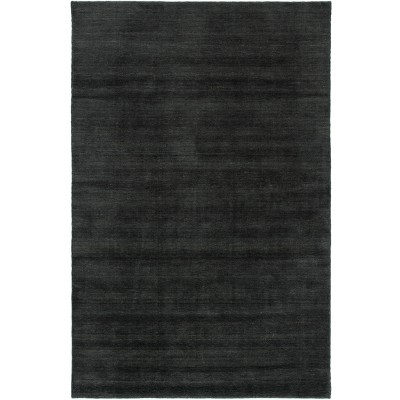 Himalaya Charcoal Gray Hand-Knotted Wool Area Rug 6' x 9'