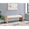 Meridian Furniture,Sonia Velour Fur Fabric Bench - 2 of 4