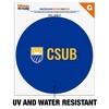California State University Bakersfield Institutional Logo Initials Automotive Car Window Locker Circle Bumper Sticker - 2 of 4