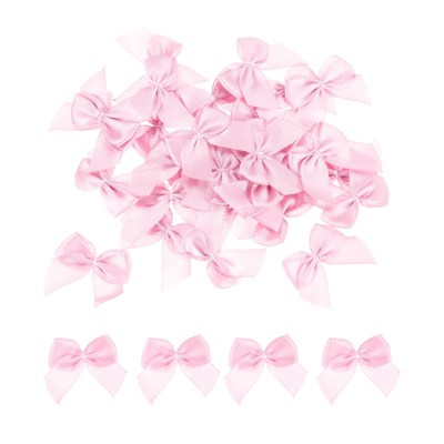 Unique Bargains Fabric Craft Gift Packaging Accessories Satin Mini Ribbon Bows 60 Pcs