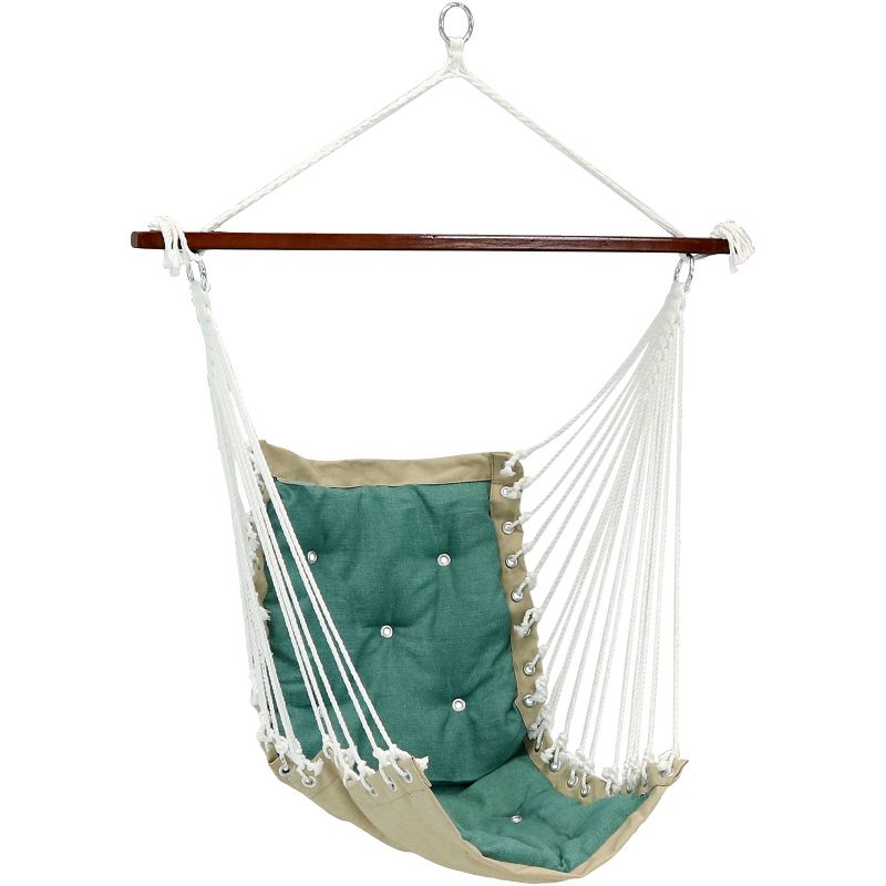 Sunnydaze Large Tufted Victorian Hammock Chair Swing for Backyard and Patio - 300 lb Weight Capacity, 1 of 9