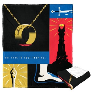 Warner Bros. Lord of The Rings Rule Them All Silk Touch Throw Blanket 50x60 Inches - 1 of 3