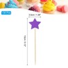 Unique Bargains Non-Edible Star Paper Bamboo Picks Birthday Cake Decorations Toppers 50 Pcs - 2 of 4
