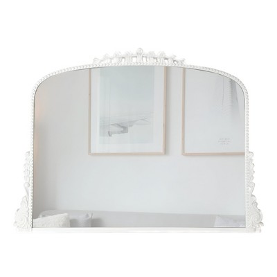 HomeRoots 35" White Arch Framed Accent Mirror