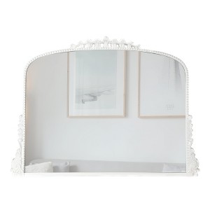 HomeRoots 35" White Arch Framed Accent Mirror - 1 of 4