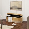 NicBex 43 Inch Ottoman Bench with 3 Storage Compartments Modern Boucle Bench, End of Bed Footrest for Living Room, Bedroom, Entryway - 2 of 4