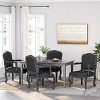 Christopher Knight Home Andrea French Country Upholstered Rubberwood Dining Armchairs (Set of 4) - 2 of 4