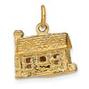 Black Bow Jewelry 14k Yellow Gold 3D House Pendant - 3 of 4
