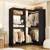 Aheaplus Walk-In Closet Organizers with 7 Shelves, Freestanding Corner Closet Sysrtem with Storage and 4 Rods - 2 of 4