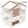 Bellemave Bunk Bed/Loft Bed with Bookshelf, House Design, High-Quality Safety Fencing - 3 of 4