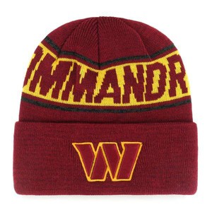 NFL Washington Commanders Bitter Knit Beanie: Sports Team Logo, Adult One Size - 1 of 2