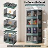 Summit Adventure 8.4Gal Collapsible Storage Bins with Lids&Wheels-3 Pack Stackable with Doors,Heavy-Duty Plastic Containers for Home/Office,Green - 4 of 4