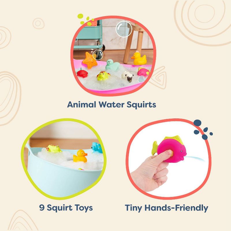 B. Toys Animal Bath Squirts - Squish and Splash Duck, 6 of 10