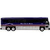2001 MCI D4000 Coach Bus "Gray Line of Alaska" Dark Blue with Stripes Ltd Ed 1/87 (HO) Scale Diecast Model by Iconic Replicas - 2 of 4