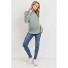 Hello Miz Women's Ribbed Knit Long Sleeve Maternity Turtleneck Sweater - 4 of 4