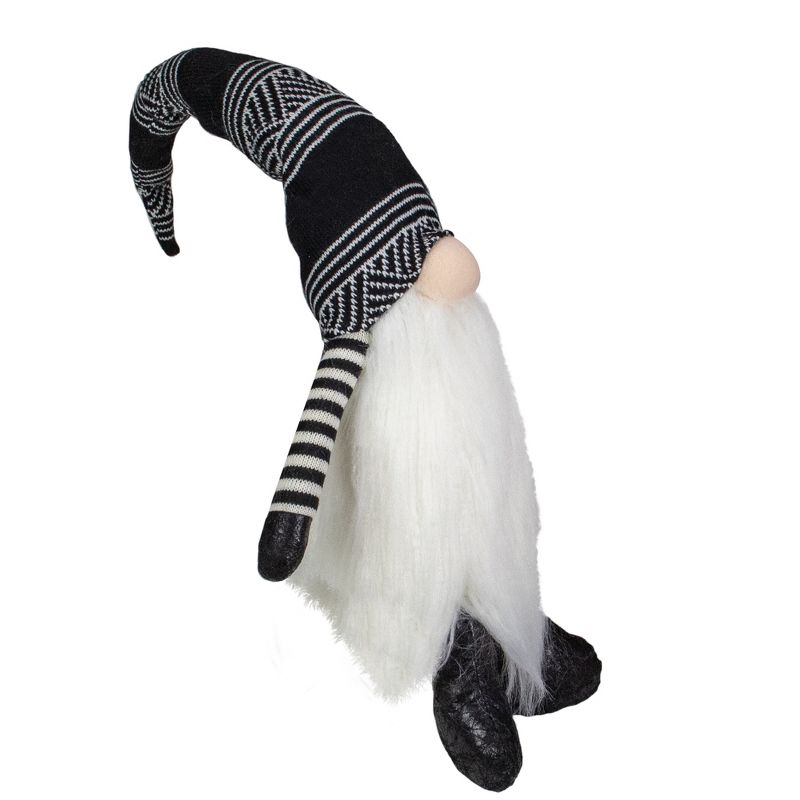 Northlight 28" Black and White Gnome Plush Tabletop Christmas Decoration, 3 of 5