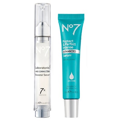 No7 Protect & Perfect Intense Advanced Serum & Laboratories Line Correcting Booster Serum Duo - 2ct