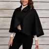Ladies' Short Cape Style Wool Imitating Coat - 4 of 4