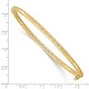 Black Bow Jewelry 3.2mm 10k Yellow Gold Textured Round Hinged Bangle Bracelet - 4 of 4