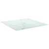 vidaXL Table Top White 27.6"x27.6" 0.2" Tempered Glass with Marble Design - 2 of 4