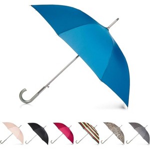 totes Large Eco Auto-Open Stick Umbrella with a Classic J Hook Curved Handle - 1 of 3